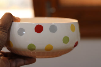 Pastel polka Bowls set of 3