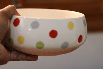 Pastel polka Bowls set of 3