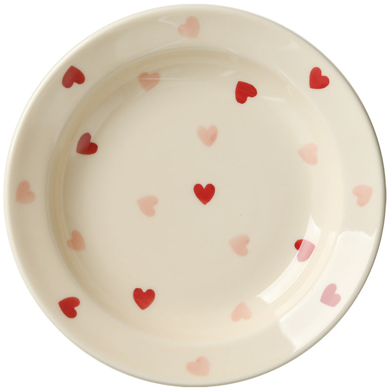 Sweet Hearts Breakfast plates Set of 4