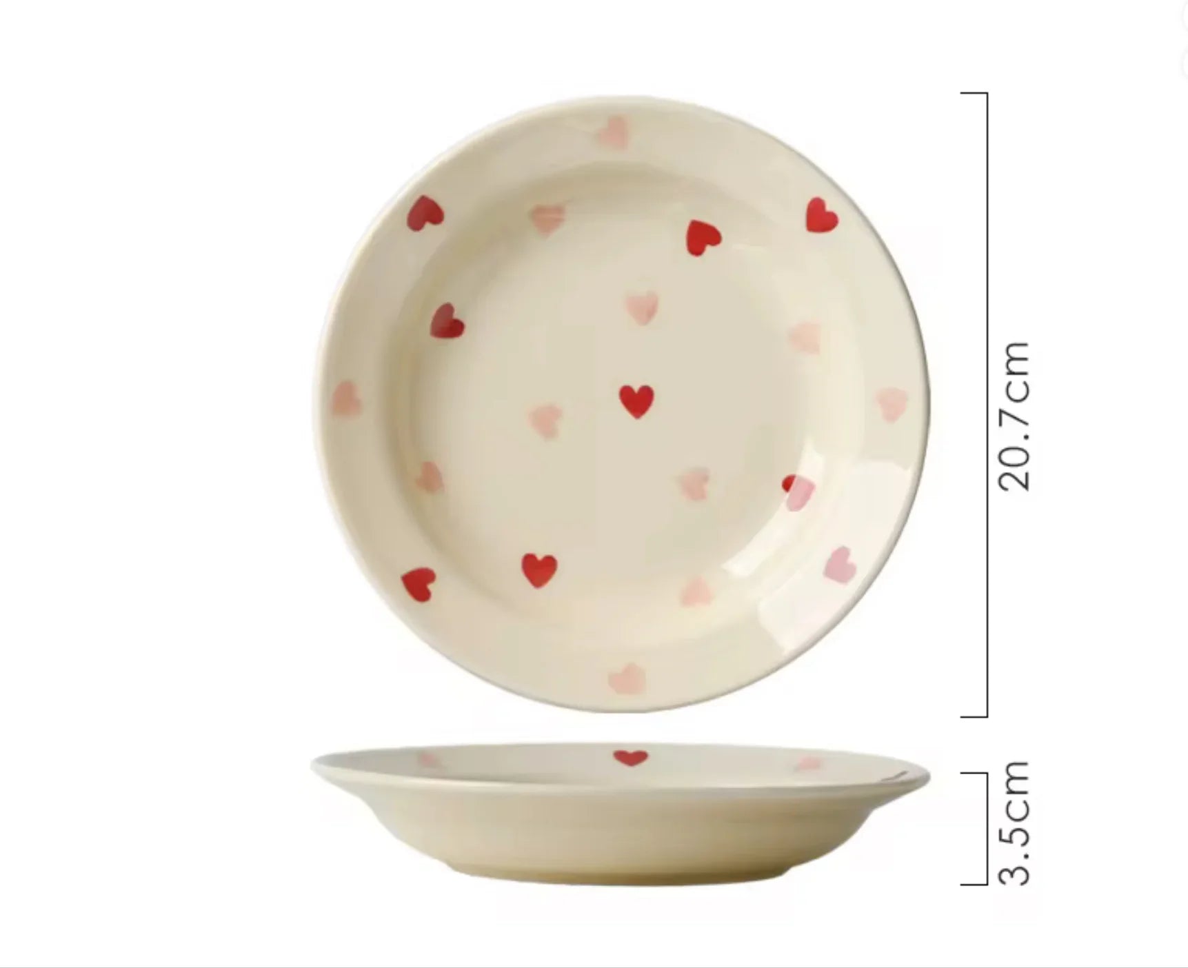 Sweet Heart Breakfast Plate