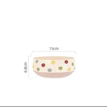 Pastel polka Bowls set of 3