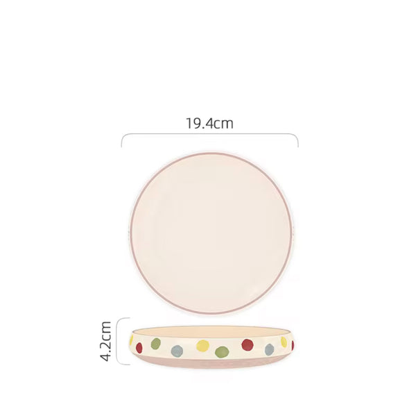 Pastel polka Bowls set of 3